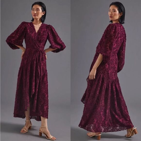 Anthropologie Hutch Rosa Floral Wrap Maxi Dress Size XSP - Picture 1 of 10